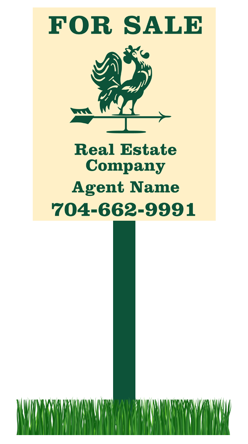 The Farms Real Estate Sign with Post
